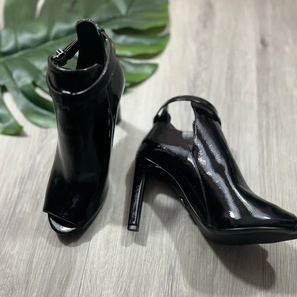 Michael Kors Lawson Open Toe Ankle Boot Patent Leather ✨brand new✨No box - Picture 6 of 12